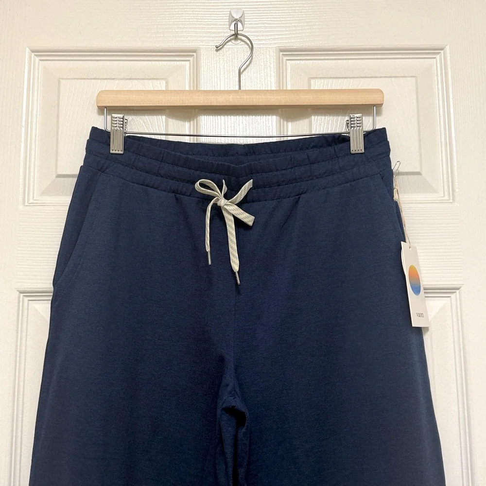 NWT Vuori Halo Essential Wideleg Pant in Blue Coast Heather - Picture 2 of 12